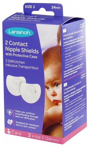 Lansinoh 2 Bouts de Sein Contact et Étui de Protection T2