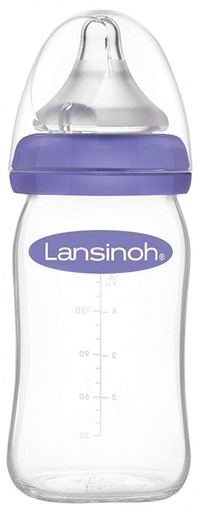 Lansinoh Natural Wave Biberon Verre Débit Lent 160 ml