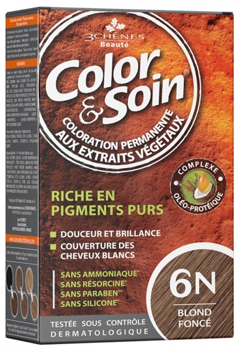 Color & Soin Blond foncé 6N Les 3 Chênes 