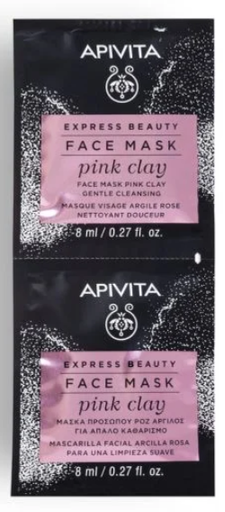 Masque Visage Nettoyant Doux à l'Argile Rose Express Beauty Apivita