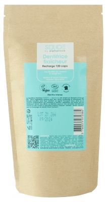 [844FgT8398519] Alphanova Solide Dentifrice Fraîcheur Menthe Intense Bio Recharge 120 Comprimés à Croquer