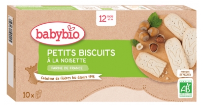 [844FgT8399267] Babybio Petits Biscuits à la Noisette 12 Mois et + Bio 10 Biscuits