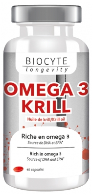 [844FgT8401636] Biocyte Longevity Omega 3 Krill 45 Capsules