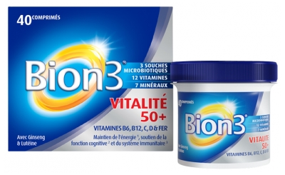 [844FgT8402033] Bion 3 Vitalité 50+ 40 Comprimés