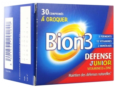 [844FgT8402037] Bion 3 Défense Junior 30 Comprimés à Croquer