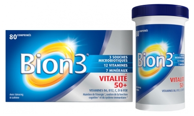 [844FgT8402041] Bion 3 Vitalité 50+ 80 Comprimés