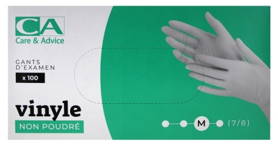 [844FgT8402578] CA Diffusion Gants d'Examen Vinyle Non Poudré 100 Gants