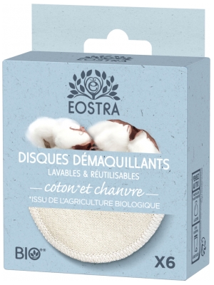 [844FgT8425462] Eostra Disques Démaquillants Lavables & Réutilisables 6 Cotons