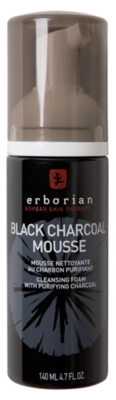 [844FgT8425568] Erborian Black Charcoal Mousse Nettoyante au Charbon Purifiant 140 ml