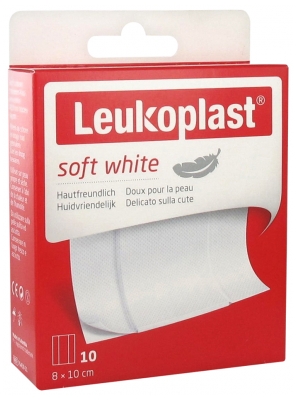 [844FgT8425752] Essity Leukoplast Soft White 10 Pansements 8 x 10 cm