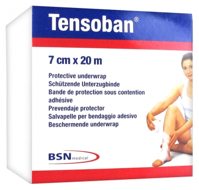 [844FgT8425760] Essity Tensoban Bande de Protection Sous Contention Adhésive 7 cm x 20 m