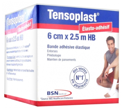 [844FgT8425767] Essity Tensoplast Bande Adhésive Élastique 6 cm x 2,5 m HB