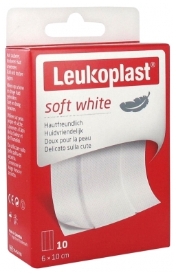 [844FgT8425772] Essity Leukoplast Soft White 10 Pansements 6 x 10 cm
