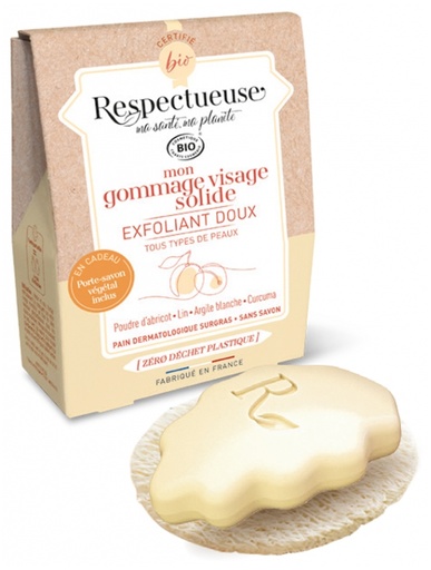 Mon Gommage Visage Solide Exfoliant Doux 35g Respectueuse