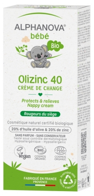 Crème de Change Bébé Bio Olizinc 40 Alphanova