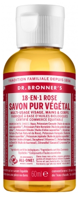 Savon Pur Végétal Rose 18-en-1 Dr Bronner's