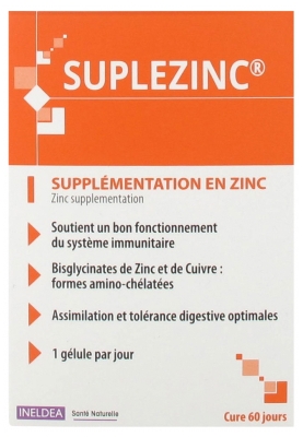 [844FgT8441524] Ineldea Suplezinc 60 Gélules Végétales