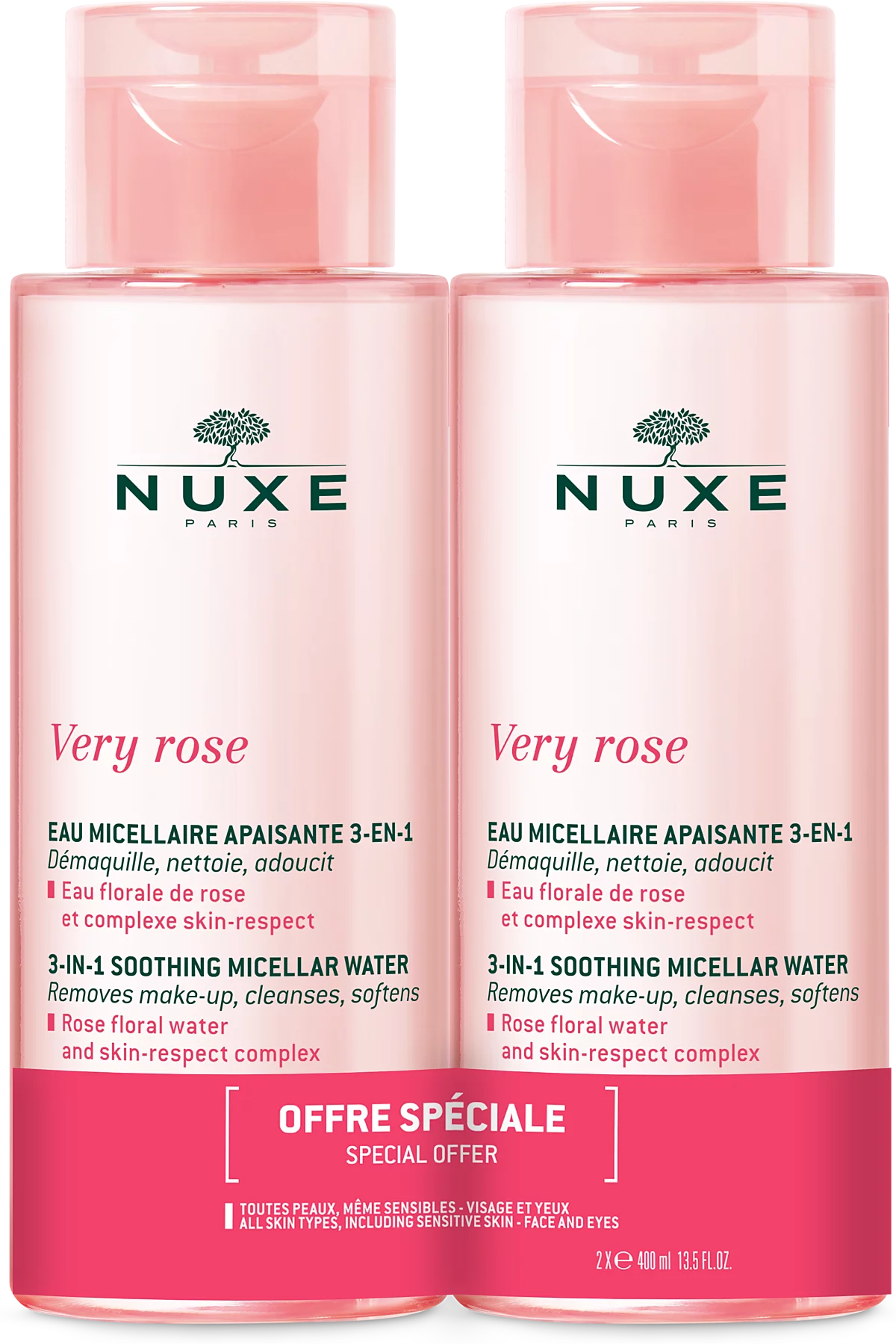 Eau micellaire apaisante Lot 2x400ml Nuxe