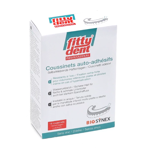 [844FgT8202837] Fittydent coussinets auto-adhésifs pour prothèse inférieure