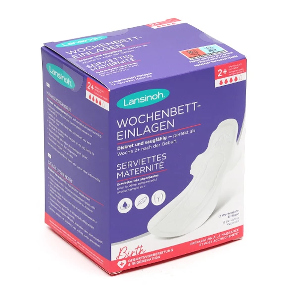 [844FgT8202968] Lansinoh serviettes maternité 2 semaines et plus