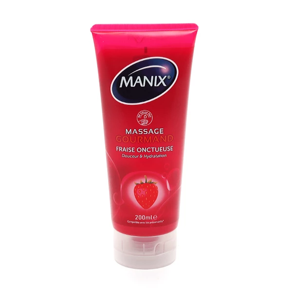 [844FgT8204550] Manix gel massage gourmand Fraise onctueuse