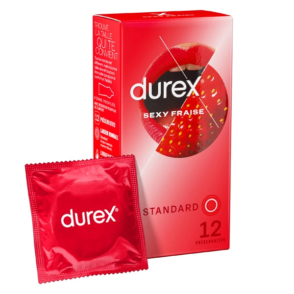 [844FgT8204581] Durex Sexy Fraise préservatifs