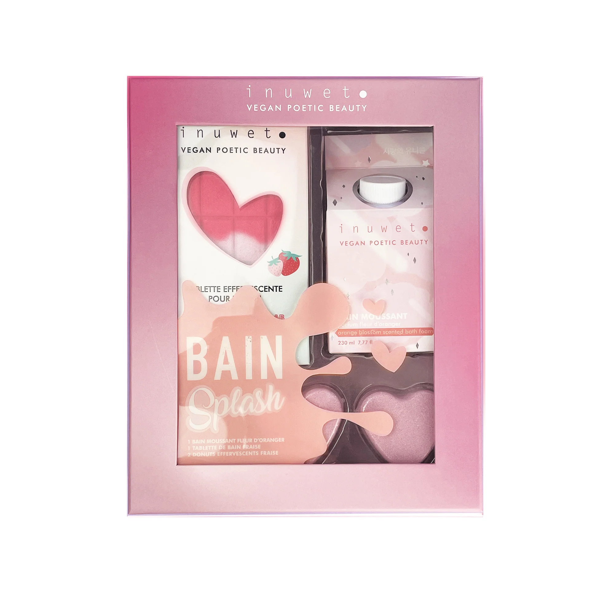 Coffret Bain Splash Confetti Fraise Inuwet